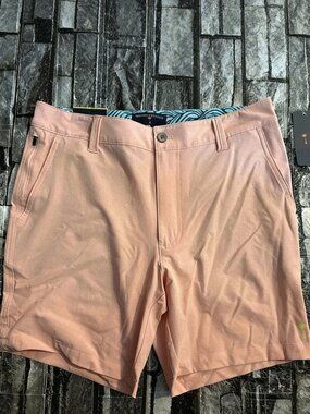 Margaritaville Mens 30 Coral Moisture Wicking Performance UPF Shorts 7" Golf